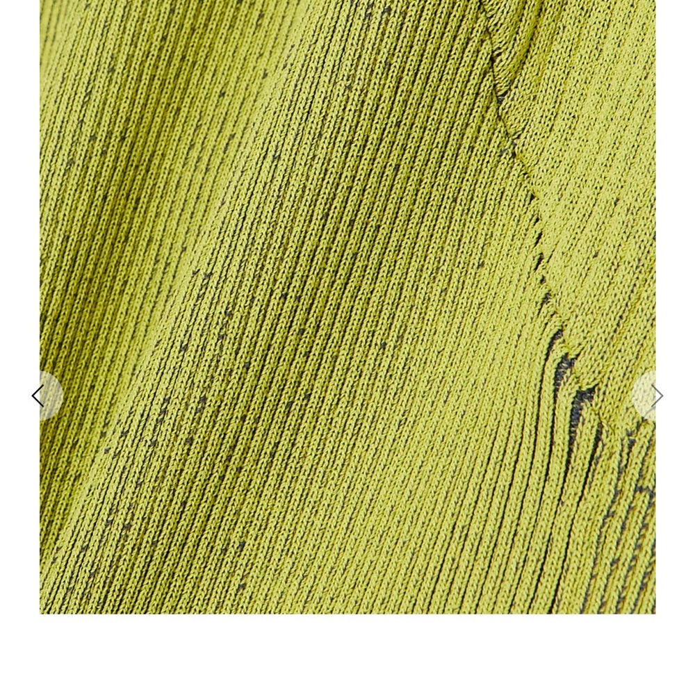 Green Ribbed Knit Mini Dress - Picture 3 of 7